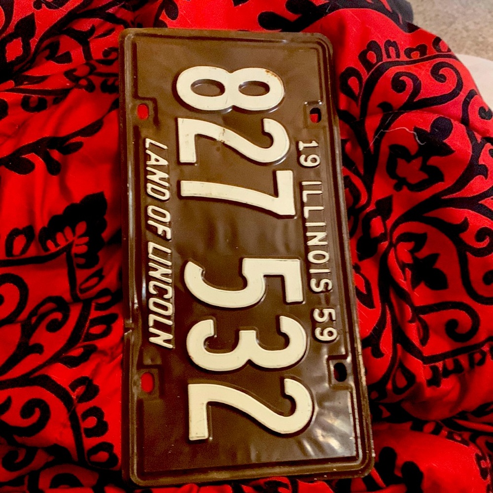 Land of Lincoln 1959 license plate